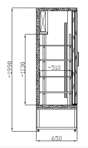 Csúszó üvegajtós hűtővitrin több színben, bruttó 1200 literes
