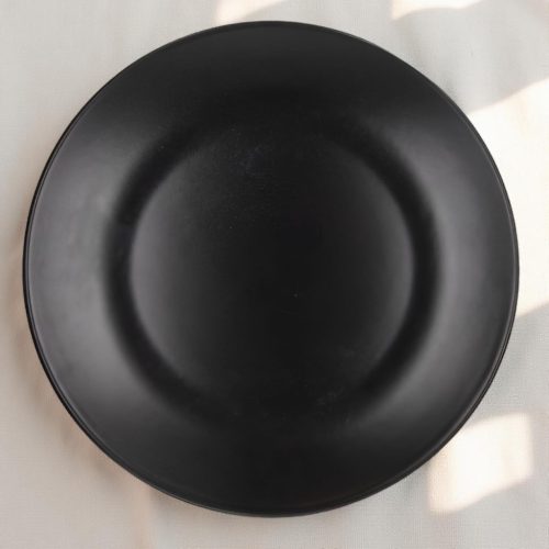 Tatami Nero lapostányér, 26 cm, fekete, kerámia