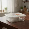 Téglalap sütőtál műanyag tetővel, 25×19×8 cm, 2,6 l, Cook&Freeze