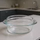 Simax hőálló jénai tál fedővel, kerek, 3,5+1,6 liter