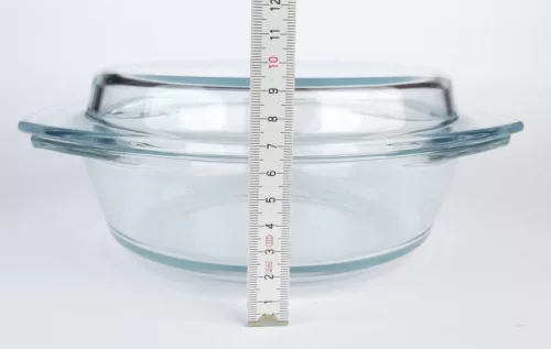 Simax Hőálló jénai tál fedővel kerek 1,5+0,6 liter