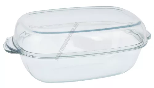 Simax hőálló jénai kenyérsütő (kacsasütő) tál fedővel, 8 liter