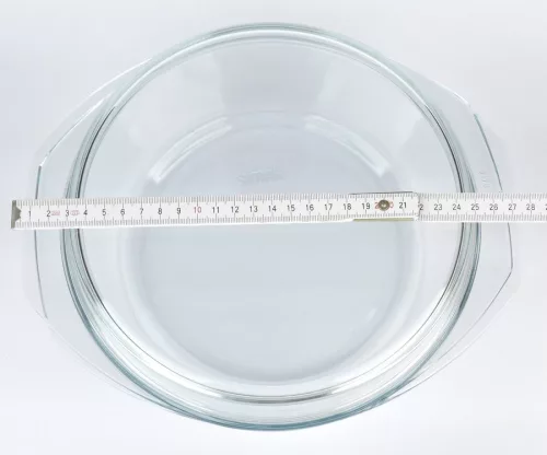 Simax Hőálló jénai tál fedővel kerek 2,5+1,2 liter