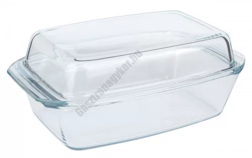 Simax hőálló jénai sütőtál fedővel szögletes, 2,8 liter+2 liter