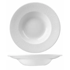   Bamboo mélytányér, 24 cm, 284 ml, széles perem, porcelán, Churchill