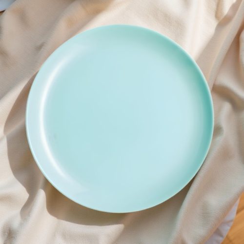 Diwali Light Turquoise lapostányér, 27 cm, türkiz, üveg