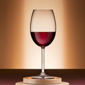 Charlie vörösboros pohár, 450 ml, kristályüveg