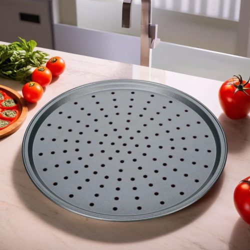 Pizzaforma, perforált, 32 cm, tapadásmentes, Delícia