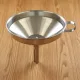 Tölcsér kivehető szűrővel, 15 cm, rozsdamentes