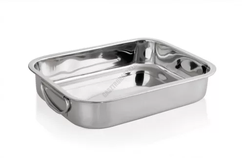 Sütőtepsi füllel, 43×31×7 cm, rozsdamentes