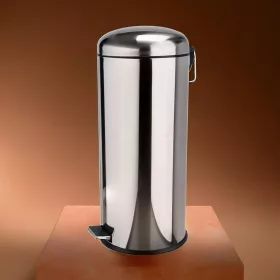   Pedálos szemetes kivehető galvanizált vödörrel, 30 l, rozsdamentes