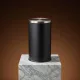 Szemetes kivehető galvanizált vödörrel, 80 l, 37×71 cm, porszórt fekete