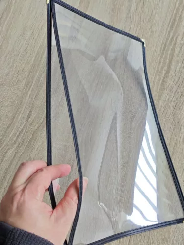 Étlaptartó mappa, A4, átlátszó, PVC