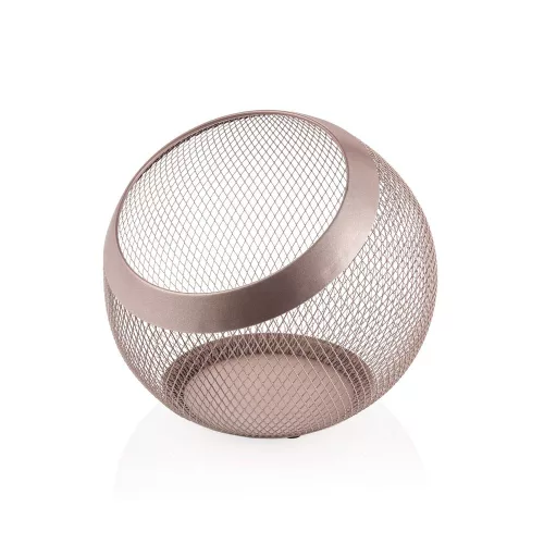 Fém gyümölcskosár, 24 cm, porszórt rose gold