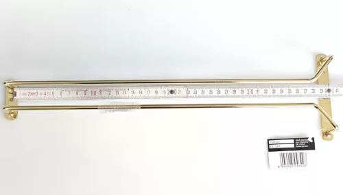 Pohártartó sín, 41,5 cm, sárgaréz