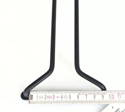 Pohártartó sín, 41,5 cm, porszórt fekete, rozsdamentes
