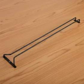 Pohártartó sín, 61,5 cm, porszórt fekete, rozsdamentes