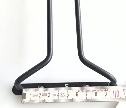 Pohártartó sín, 61,5 cm, porszórt fekete, rozsdamentes