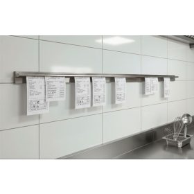 Blokktartó sín, 120×8 cm, rozsdamentes