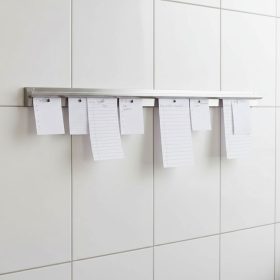 Blokktartó sín, 90×8 cm, rozsdamentes