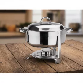 Chafing kerek, 7,5 l, rozsdamentes