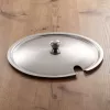 Fedő kanálkivágással, a W-1475180 cikkszámú levestálhoz, 22 cm, rozsdamentes