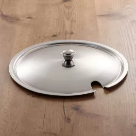  Fedő kanálkivágással, a W-1475300 cikkszámú levestálhoz, 25 cm, rozsdamentes