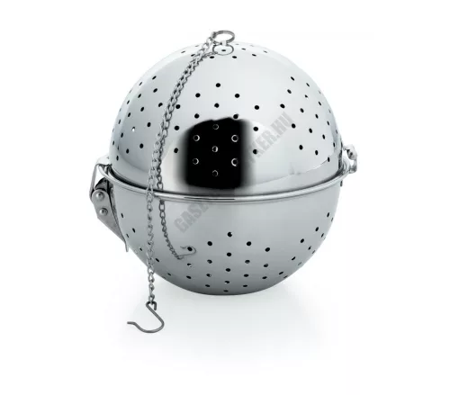 Fűszerlabda, rizsfőző golyó, 14 cm, rozsdamentes
