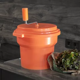 Salátacentrifuga, 16,5 liter, narancssárga, műanyag