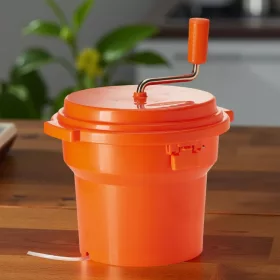 Salátacentrifuga, 27 liter, narancssárga, műanyag