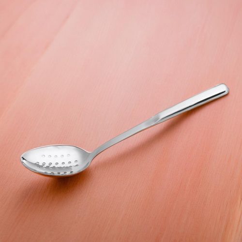Szervírozókanál, perforált, rozsdamentes, teljes hossza 32 cm, Büfé 186