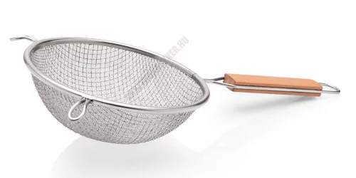 Szűrő fanyéllel 27 cm, dupla hálós