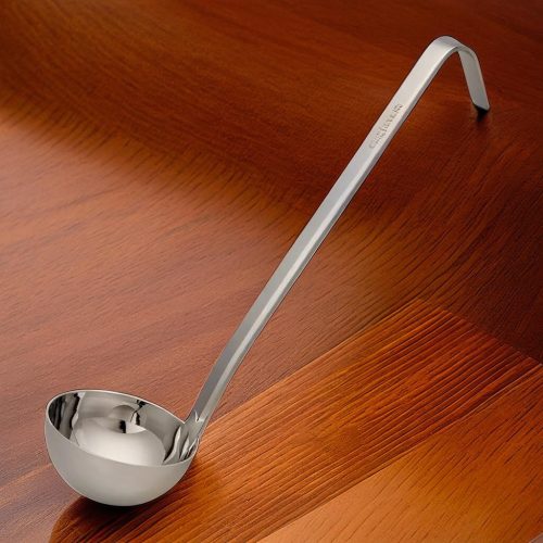 Merőkanál, 200 ml, űrmértékjelölt, nyélhossz: 25cm, átmérő: 9 cm