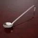 Szűrőkanál, kerek, rozsdamentes, nyélhossz.: 27 cm, átmérő 8 cm