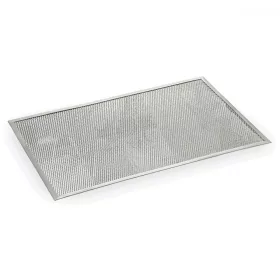   Pizzaforma, pizzasütő, 60×40 cm, perforált, szögletes, alumínium
