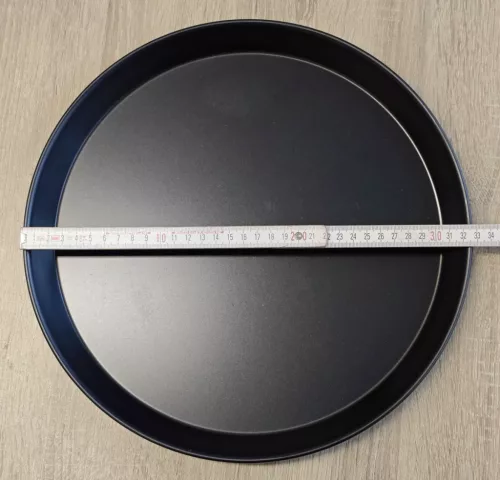 Pizzaforma, felső átm.: 32 cm, alsó átm.: 30 cm, kékvas
