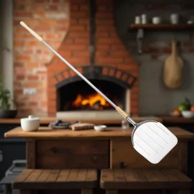   Pizzalapát fanyéllel, 200 cm, lapátfej: 33×31,5 cm, alumínium