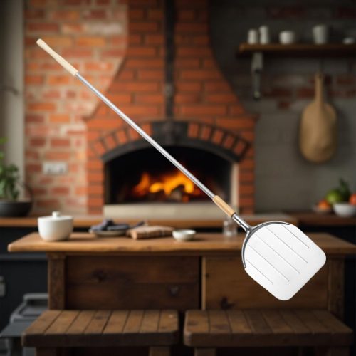 Pizzalapát fanyéllel, 200 cm, lapátfej: 33×31,5 cm, alumínium
