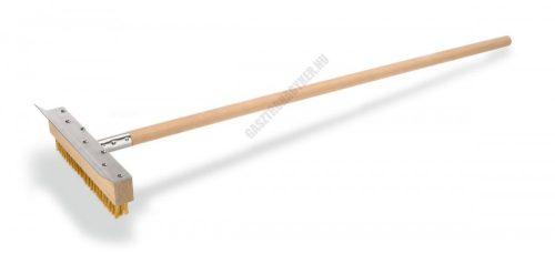 Pizzakemence-, pizzasütő tisztító kefe, réz sörte, 105 cm