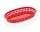Kenyérkosár, ovális, 27x17,5x3,5 cm, piros, műanyag