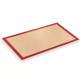 Üvegszálas sütőlap, szilikon, 39×29 cm, perforált