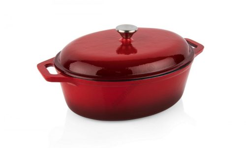 Öntöttvas lábas zománc bevonattal, ovális, 5,2 l, 33,5×26,5×11,5 cm