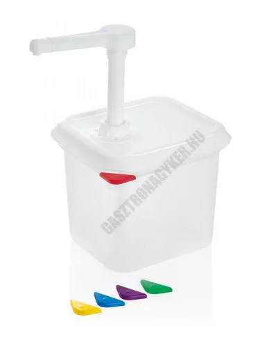 Pumpás mártás-, szószadagoló 2,6 liter GN 1/6 150 mm