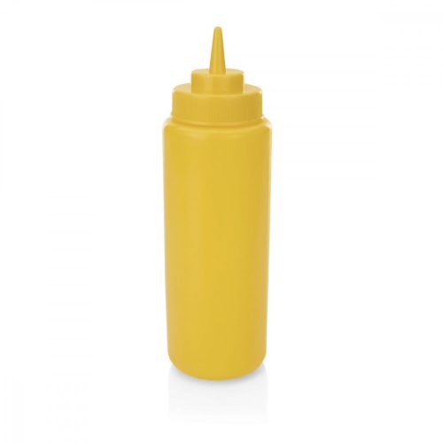 Szósznyomó palack, 9,5 dl, sárga, műanyag