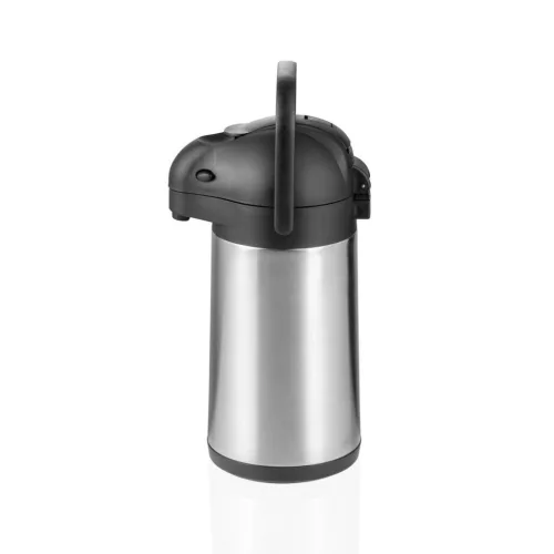 Termosz, pumpás, 2,2 liter, 35 cm magas, rozsdamentes