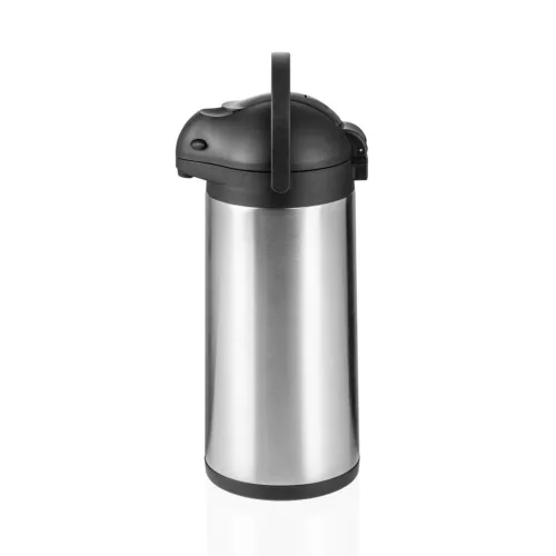 Termosz, pumpás, 5 liter, 43 cm magas, rozsdamentes