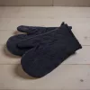 Sütőkesztyű-pár, poliészter, pamutbéléssel, 32 cm, fekete, hőálló 200 °C-ig