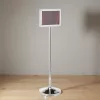 Információs tábla, 120 cm, ezüst színű
