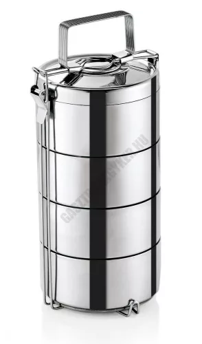 Ételszállító edény, 4×900 ml, duplafalú rozsdamentes
