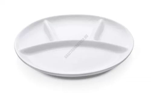 Porcelántál, 4 részre osztott, 25 cm